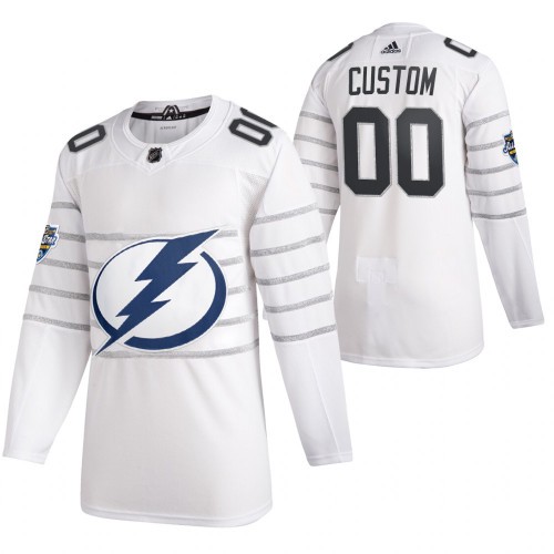 Tampa Bay Lightning Trikot #00 Benutzerdefinierte Weiß 2020 NHL All Star